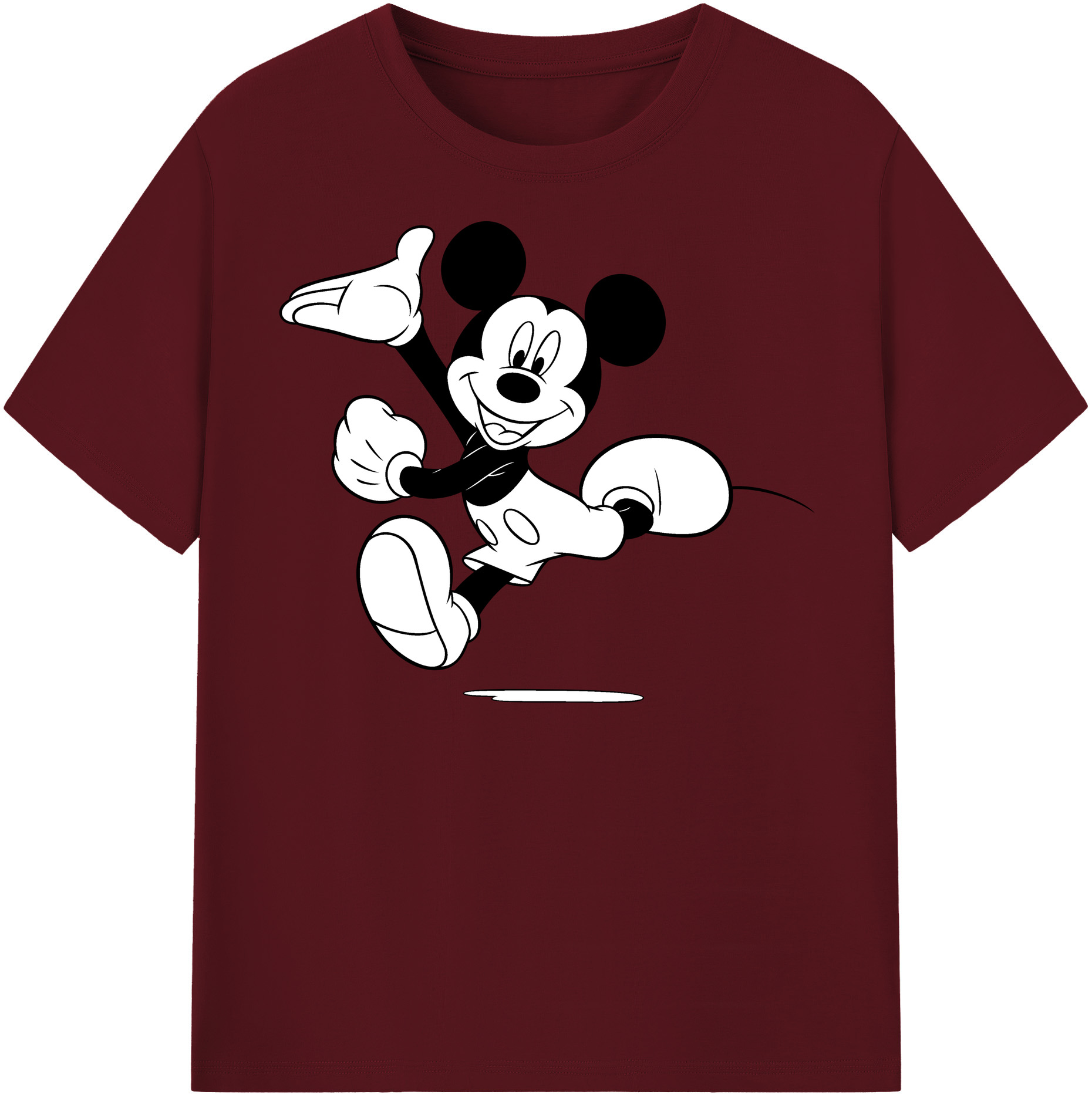 （画像用） ミッキーマウス Mickey Mouse 綿100％半袖Tシャツ（フロントプリント）